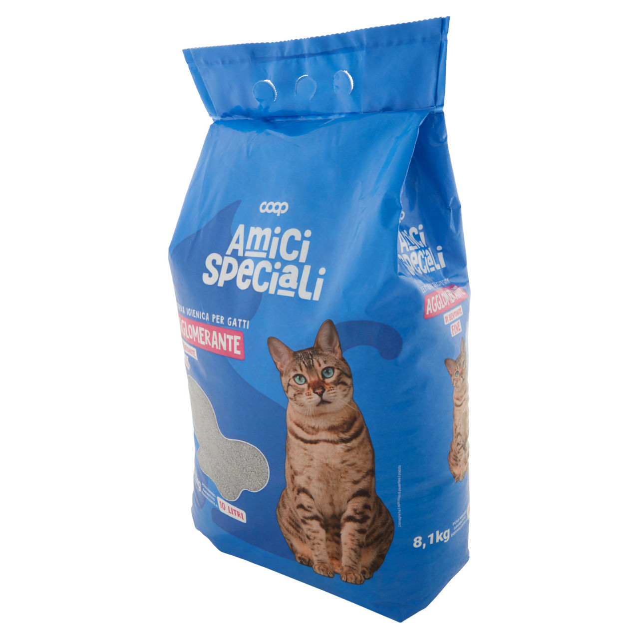 Lettiera igienica per gatti amici speciali coop agglomerante bianca lt 10 - Immagine 41