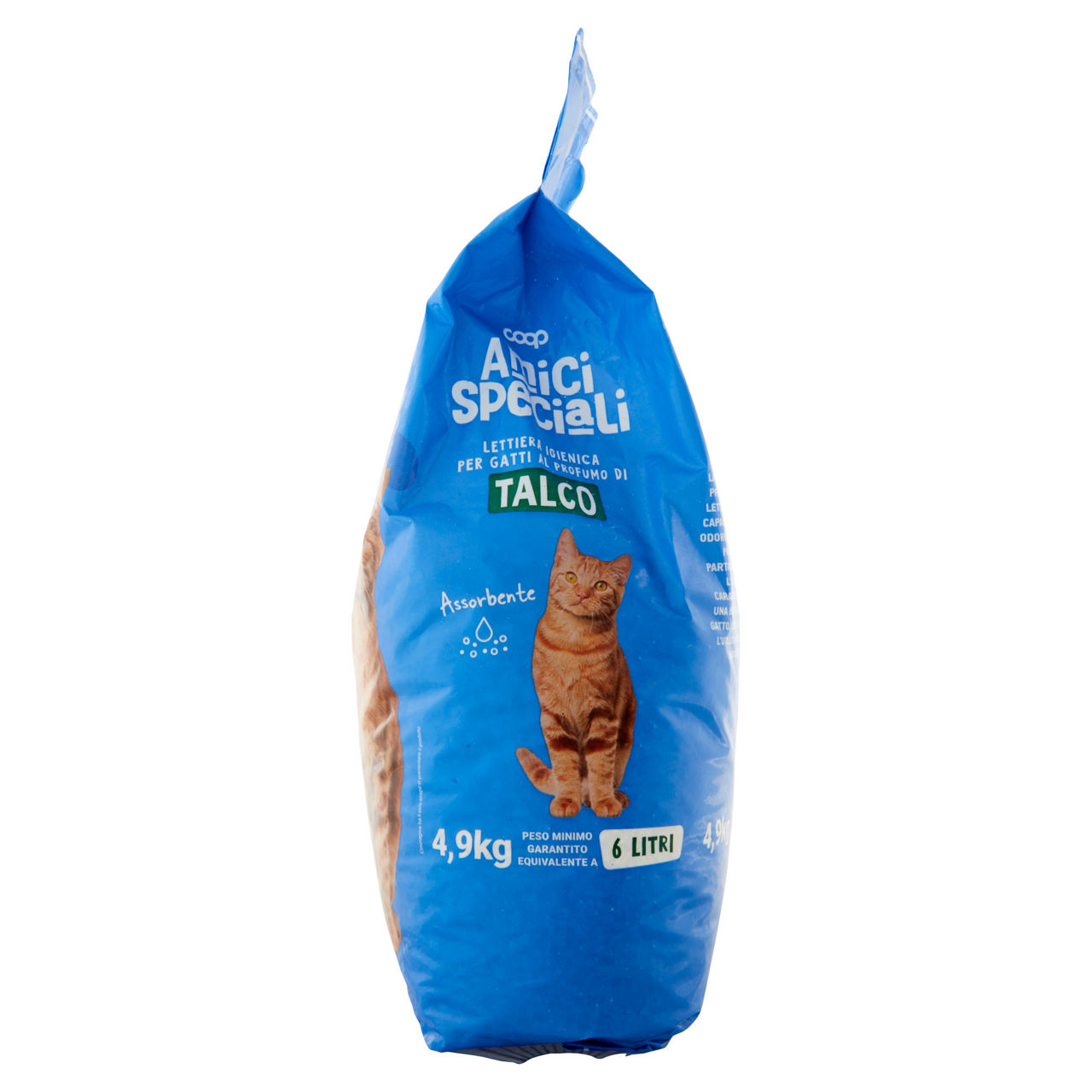 Lettiera igienica per gatti amici speciali coop assorbente bianca talco lt 6 - Immagine 21