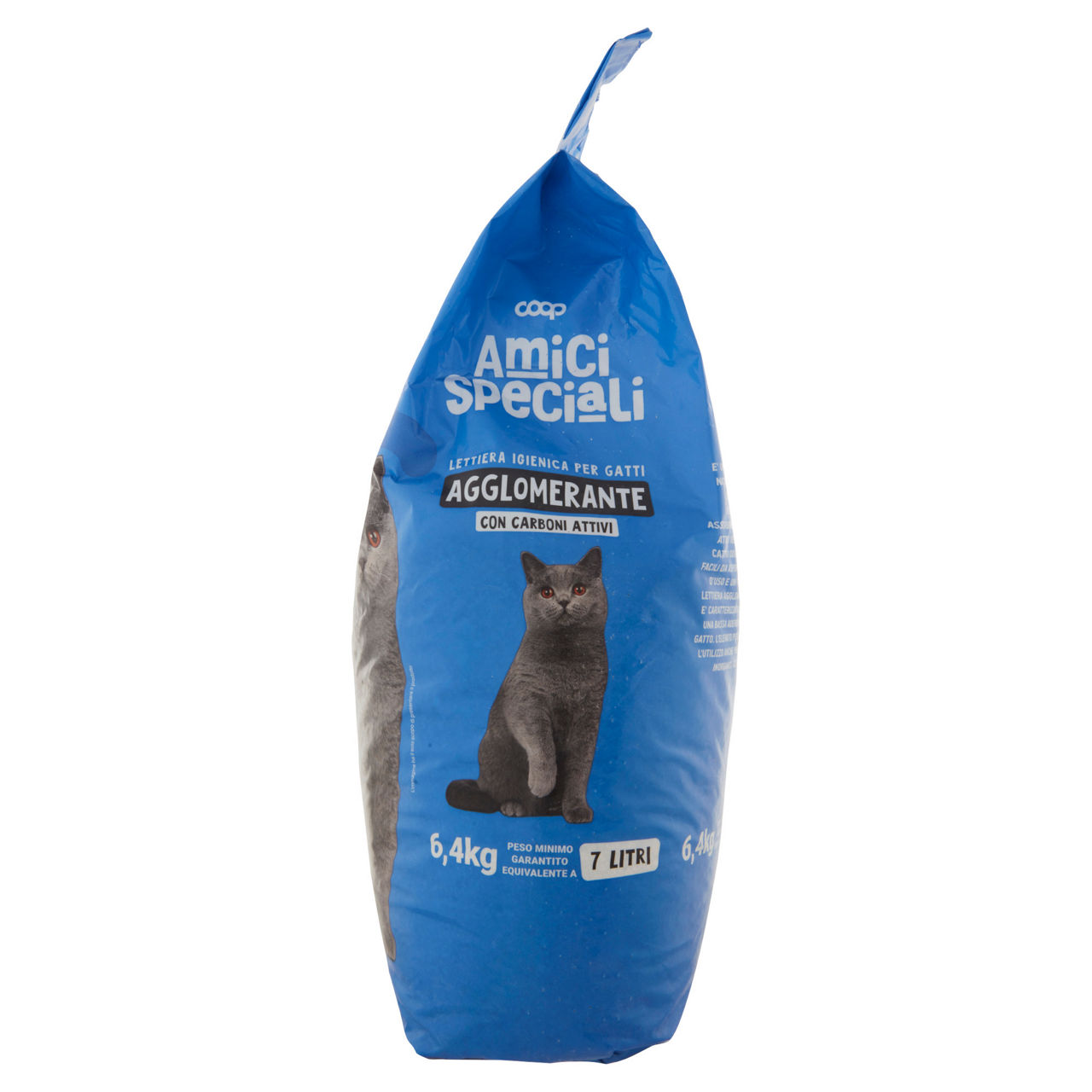 Lettiera igienica per gatti amici speciali coop carboni attivi lt 7 - Immagine 51