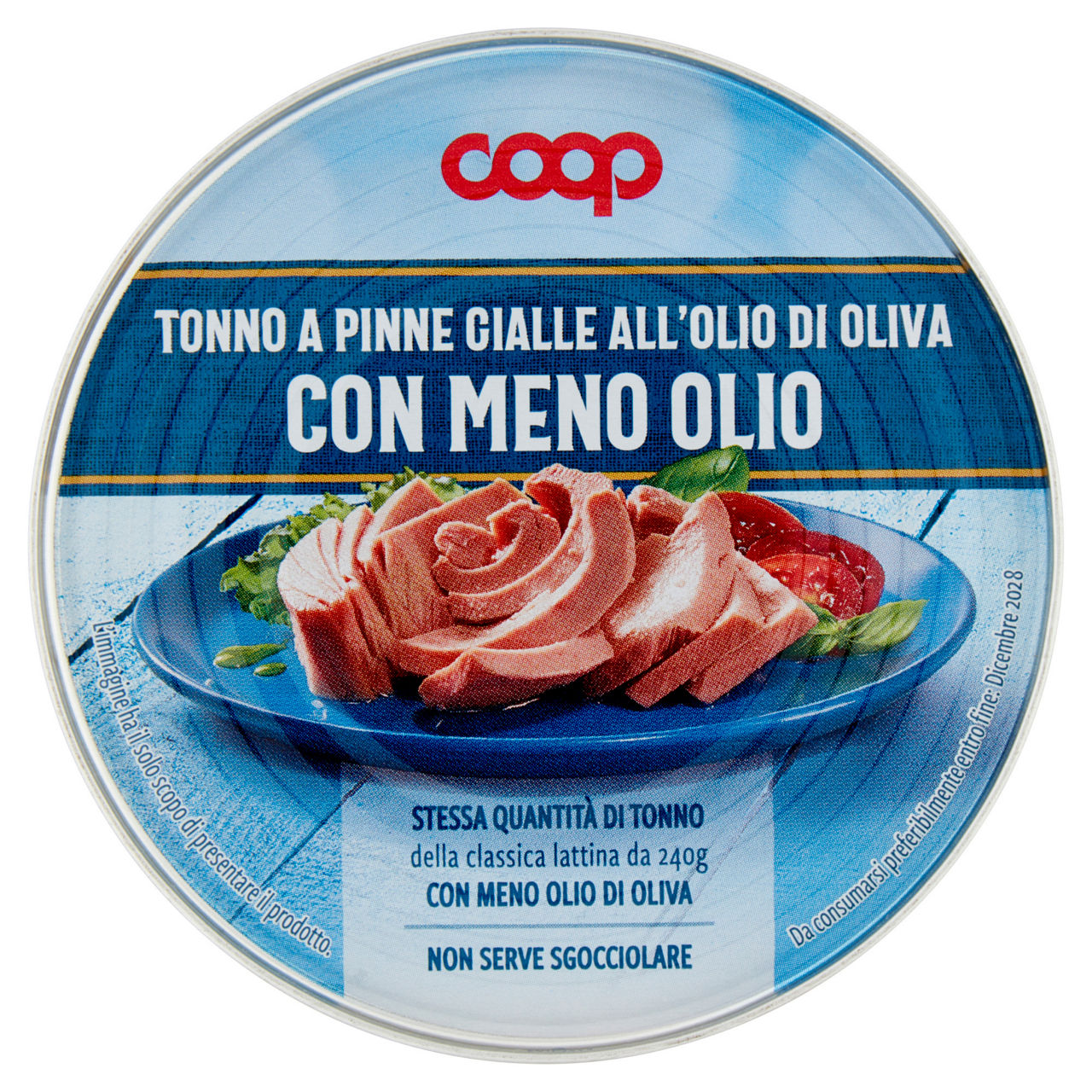 Tonno in olio di oliva "meno olio" lattina coop g220