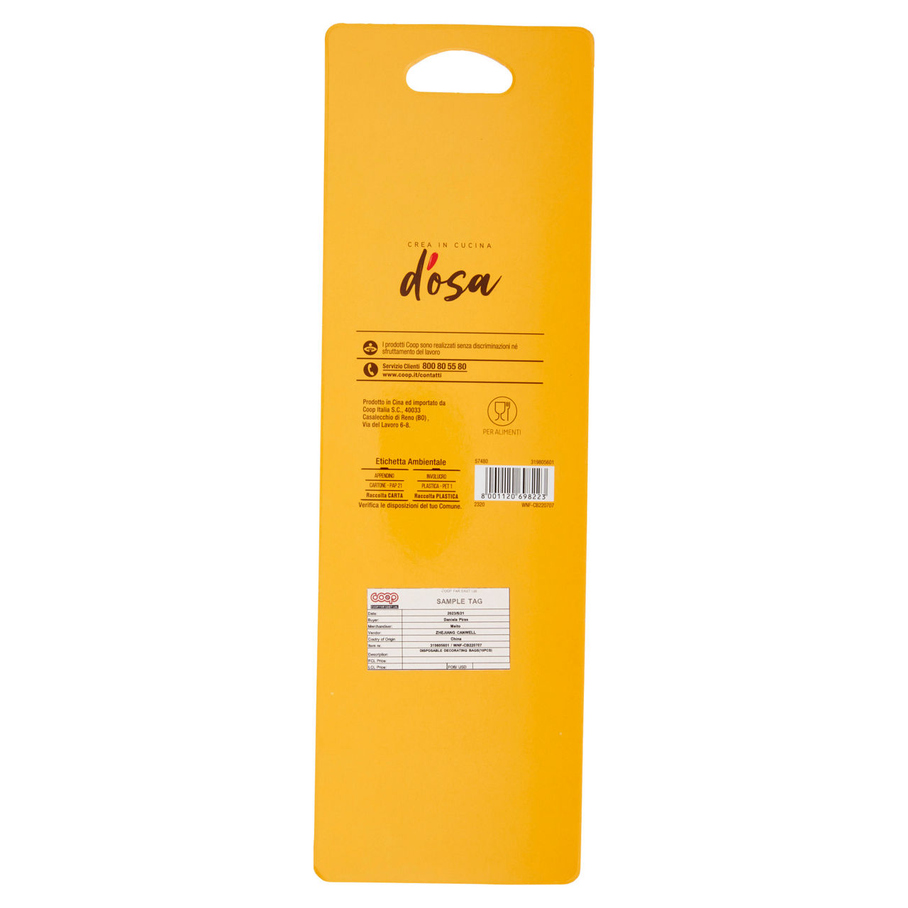 Ricambio sacche decoratrici monouso 10 pz 35x18cm coop - Immagine 11