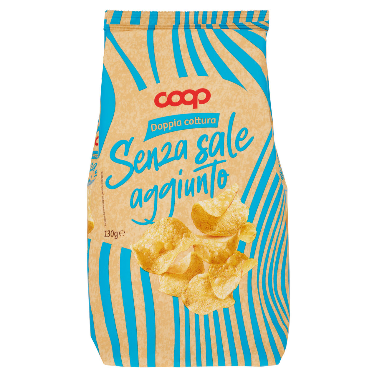 Patatine doppia cottura croccanti senza sale 130 gr - Immagine 01