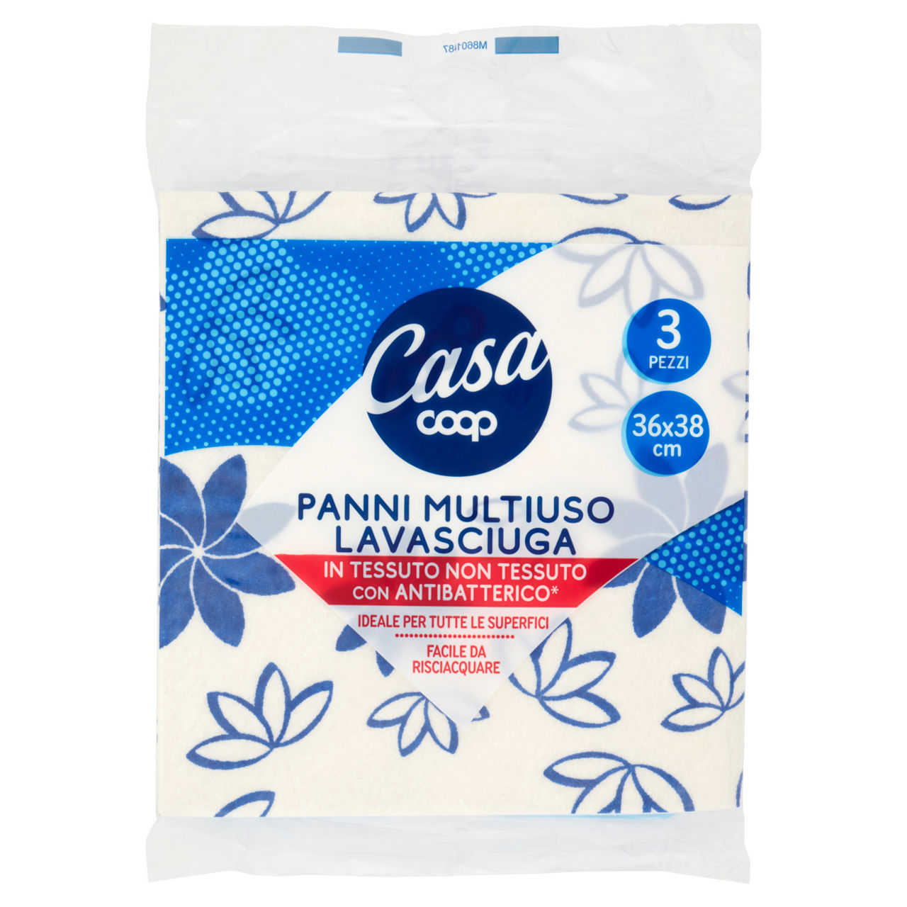 Panni lavasciuga in tessuto non tessuto con antibatterico 3 pz - Immagine 01