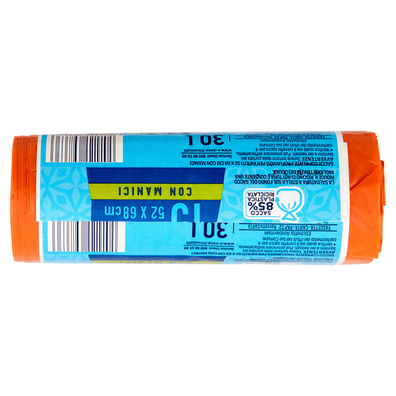 Sacchi nettezza profumati alla pesca con maniglia 30 lt 15 pz - Immagine 11