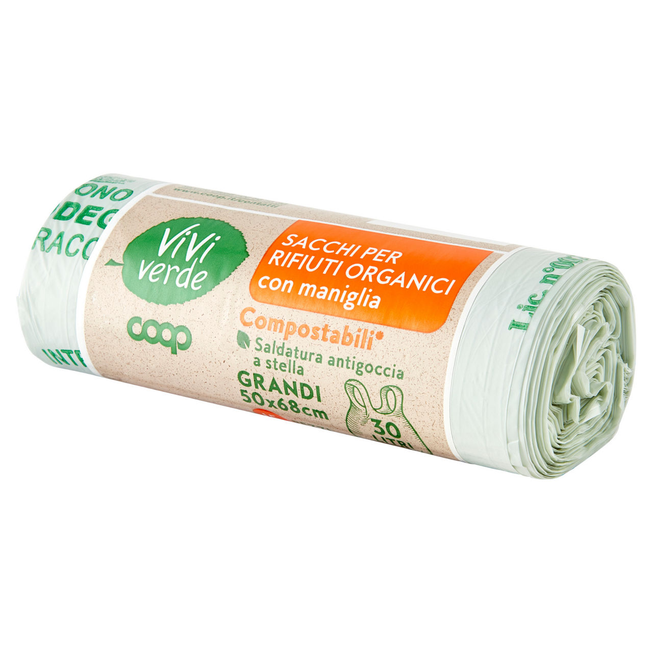 Sacchi per rifiuti umidi compostabili con maniglia 30 lt 15 pz - Immagine 31
