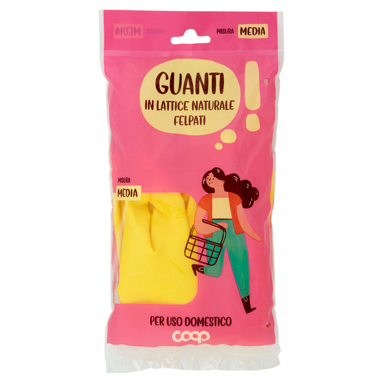 Guanti felpati taglia media 1 pz