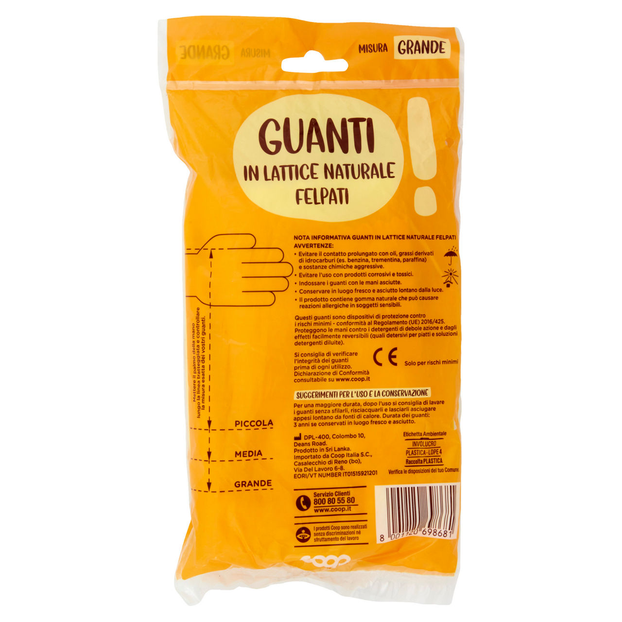 Guanti felpati taglia grande 1 pz - Immagine 11