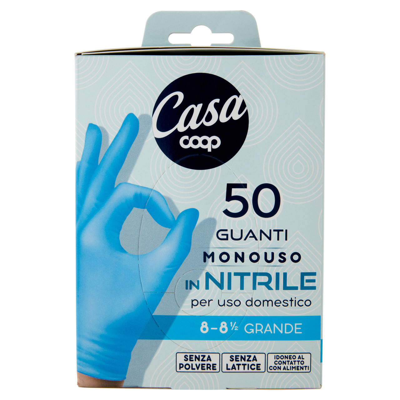 Guanti in nitrile monouso taglia grande 50 pz