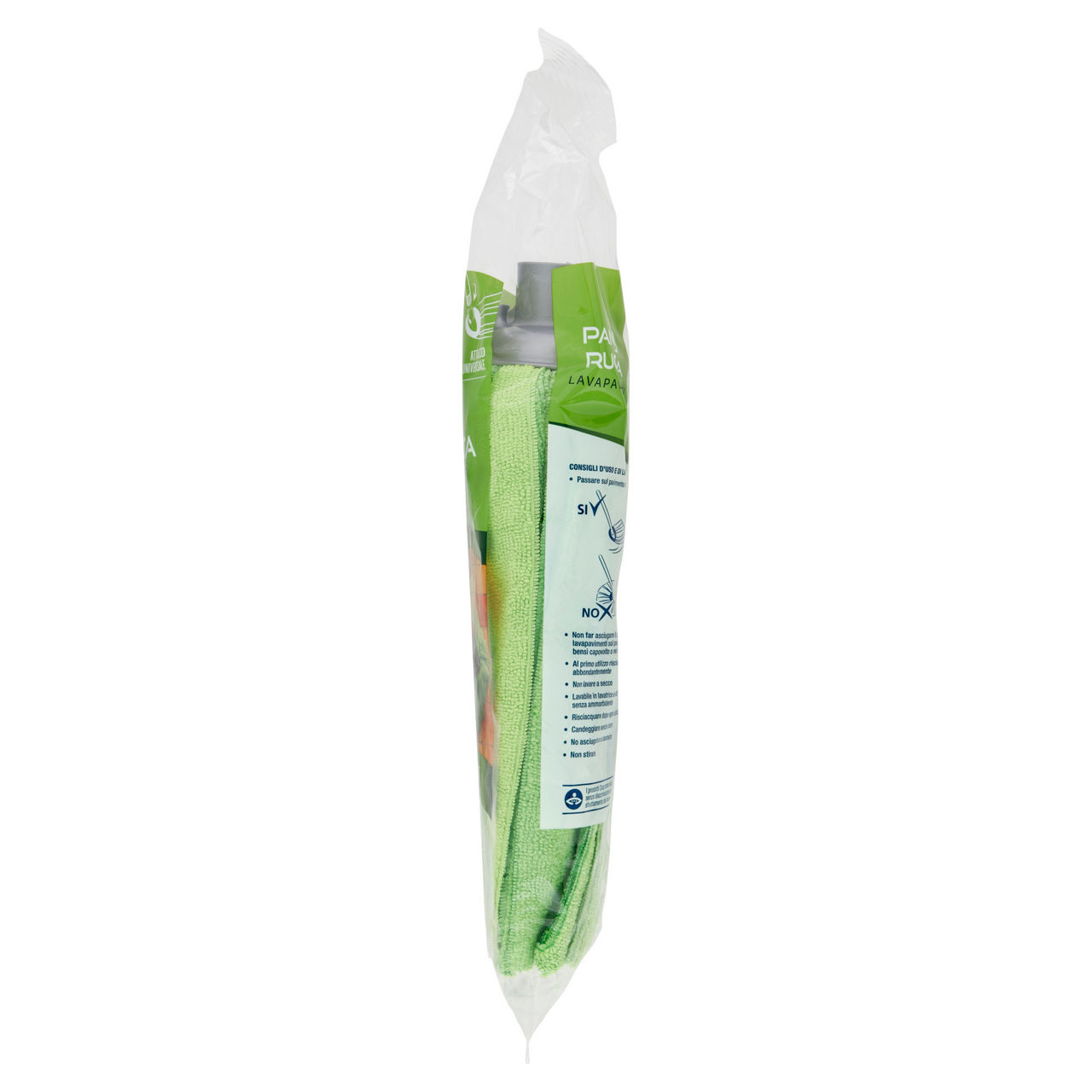 Panno ruota lavapavimenti verde in microfibra a strisce 1 pz - Immagine 31