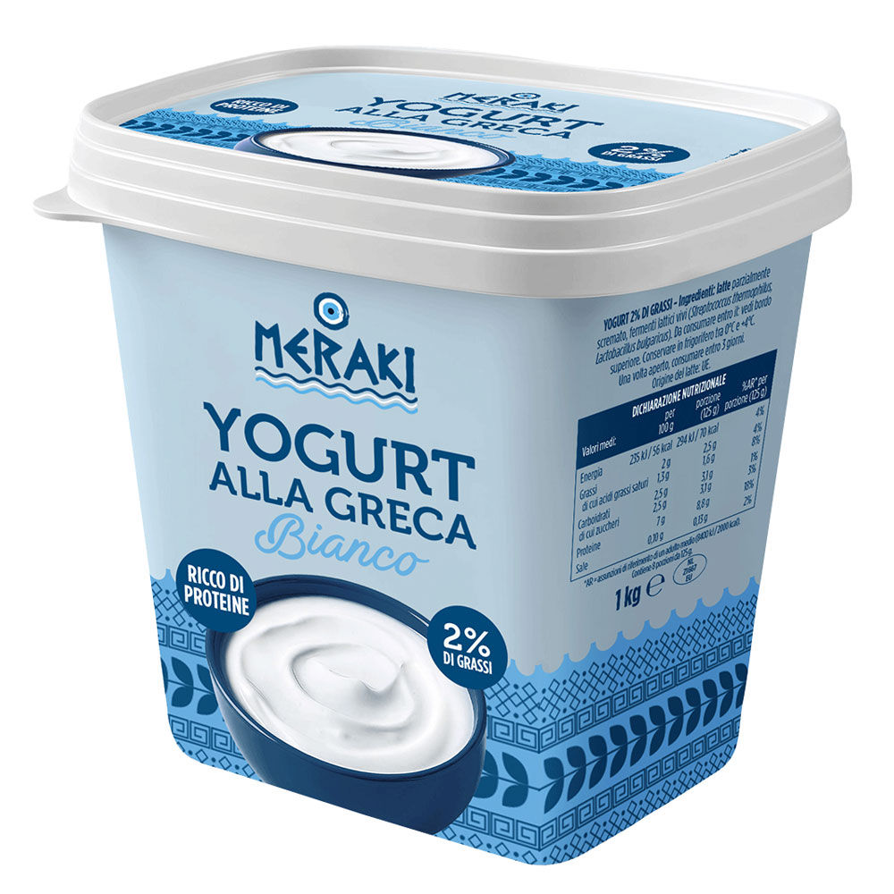 Yogurt Greco bianco 2% di grassi 1 kg