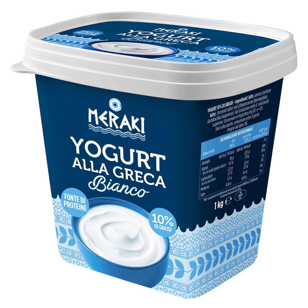 Yogurt Greco bianco 10% di grassi 1 kg