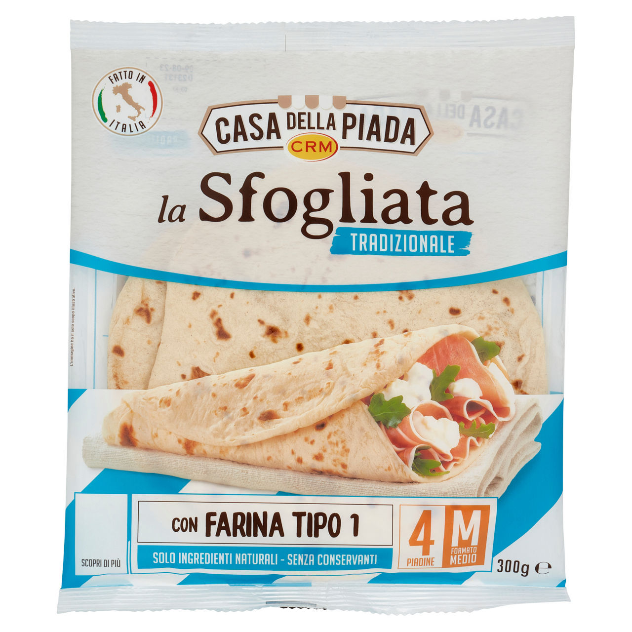Piadina la sfogliata tradizionale 4 pz - Immagine 01