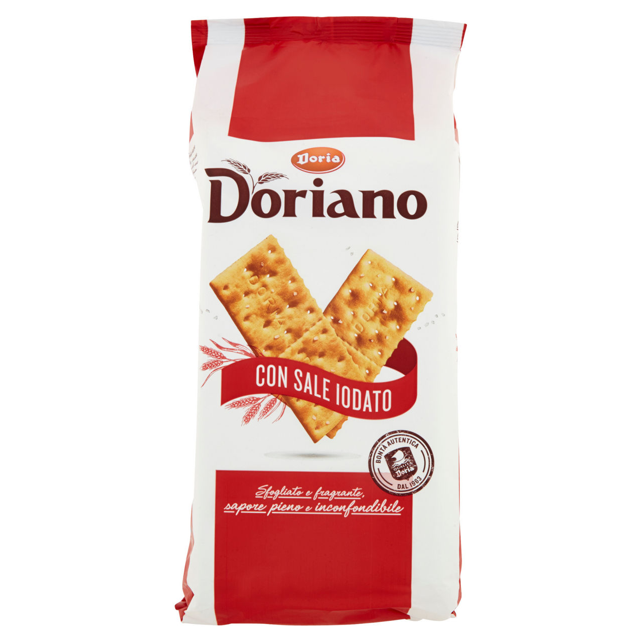 CRACKERS DORIANO SALATO IN SUPERFICIE FLOWPACK GR 500 - Immagine 01