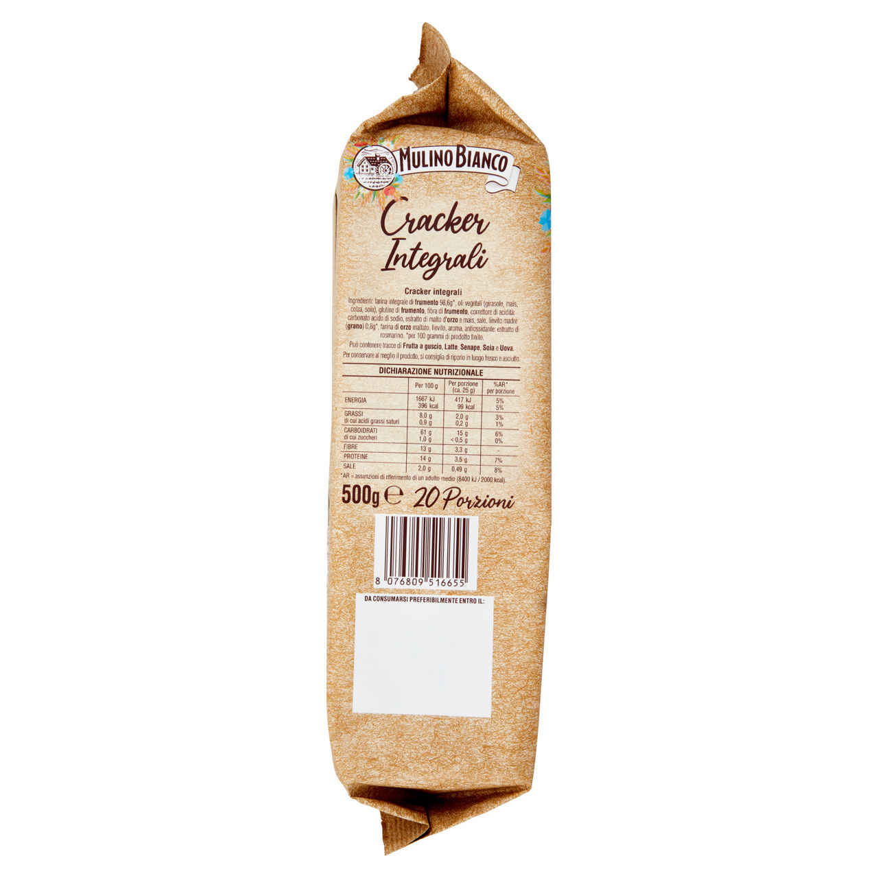 Crackers integrali sfoglia di grano  mulino bianco  incarto gr.500 - Immagine 31