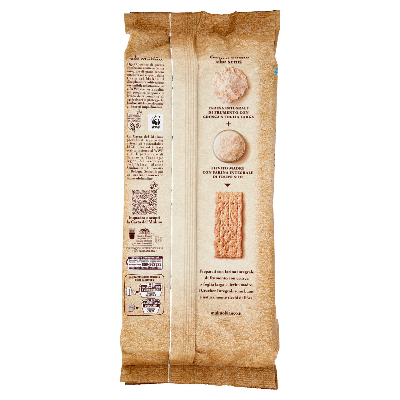 Crackers integrali sfoglia di grano  mulino bianco  incarto gr.500 - Immagine 61