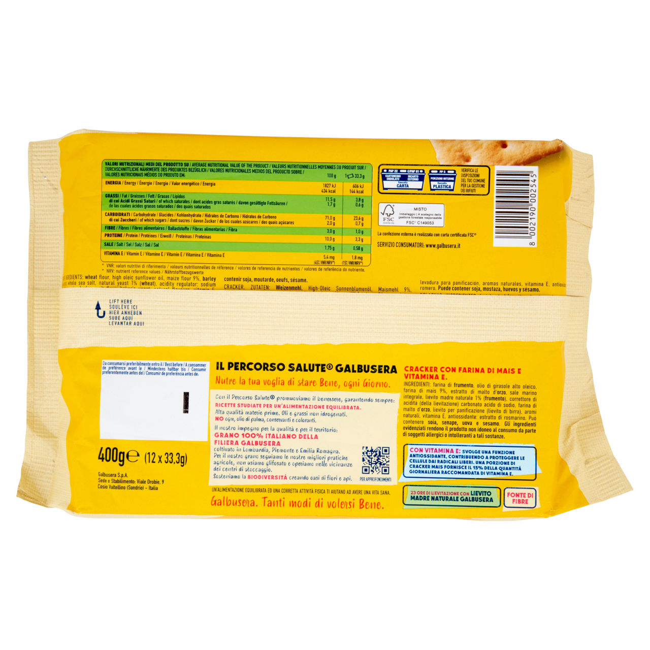 Crackers galbusera al mais incarto  gr.400 - Immagine 41