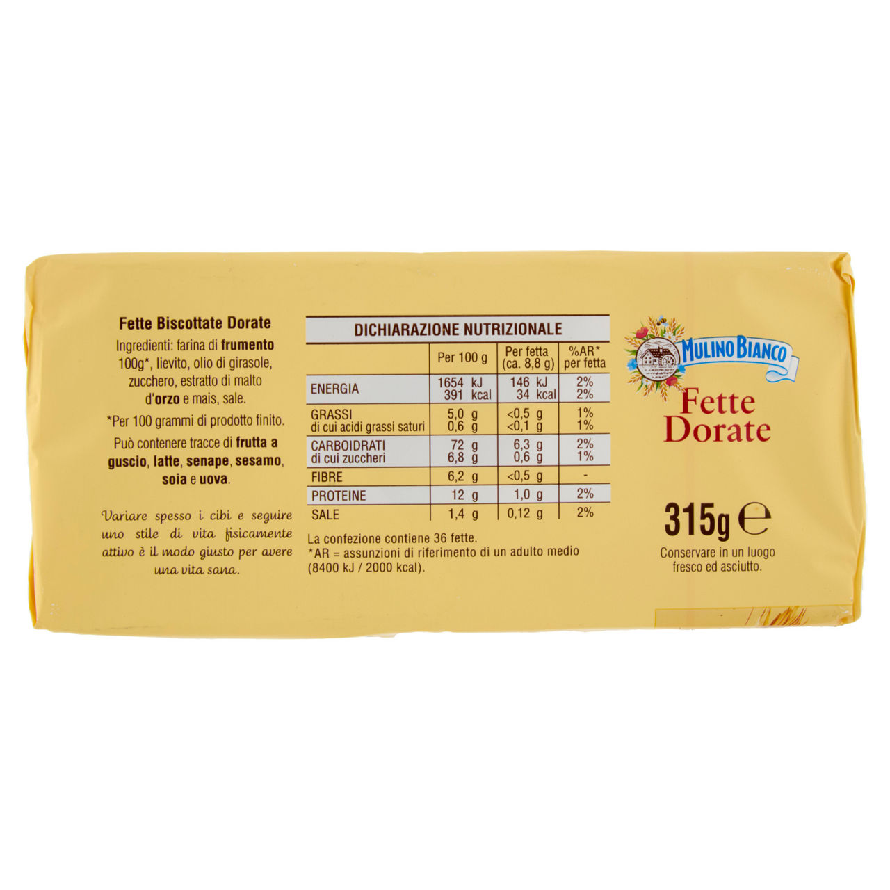 Fette biscottate dorate 36 fette 315 gr - Immagine 111