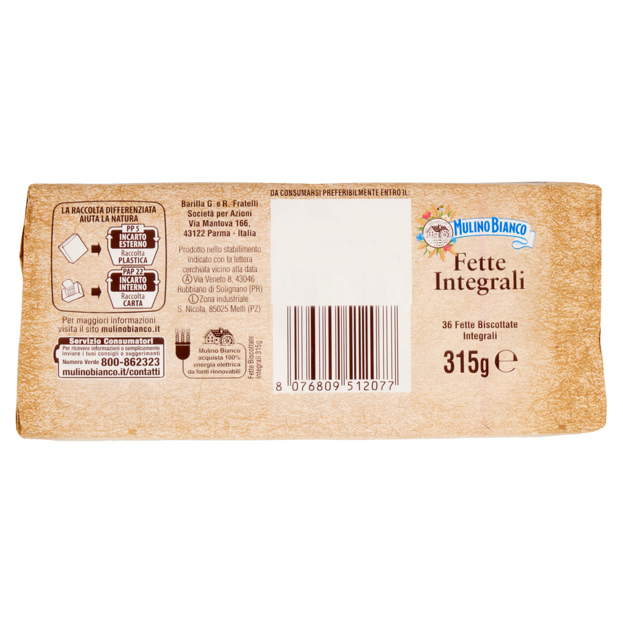 Fette biscottate integrali 36 fette 315 gr - Immagine 51
