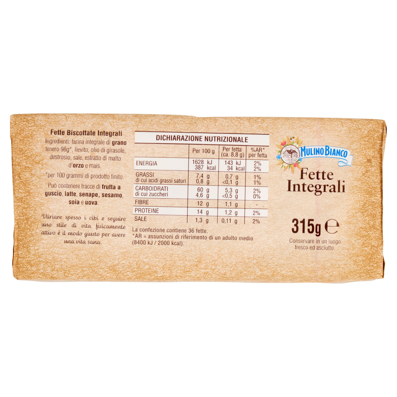 Fette biscottate integrali 36 fette 315 gr - Immagine 71