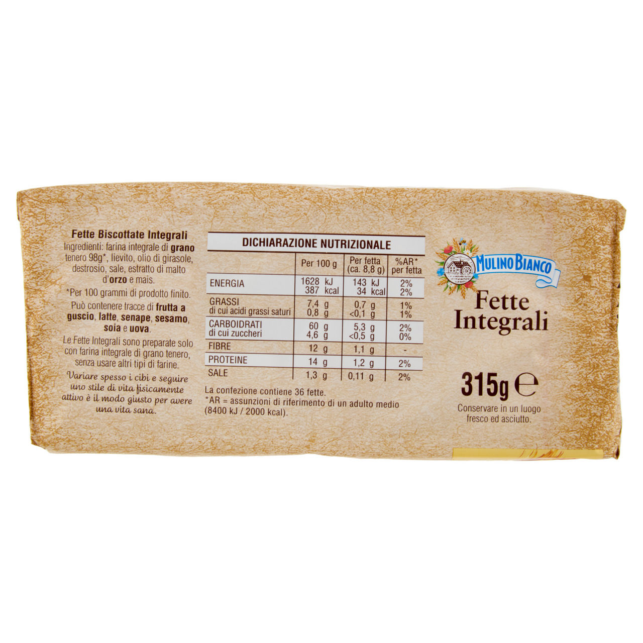 Fette biscottate integrali 36 fette 315 gr - Immagine 101