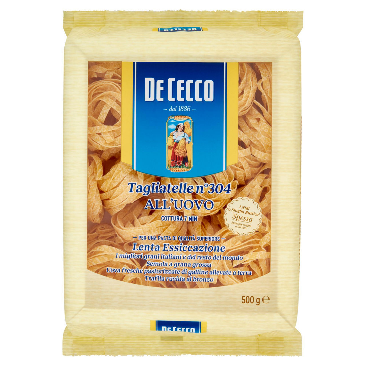 Pasta uovo tagliatelle  n. 304 de cecco vassoio gr.500
