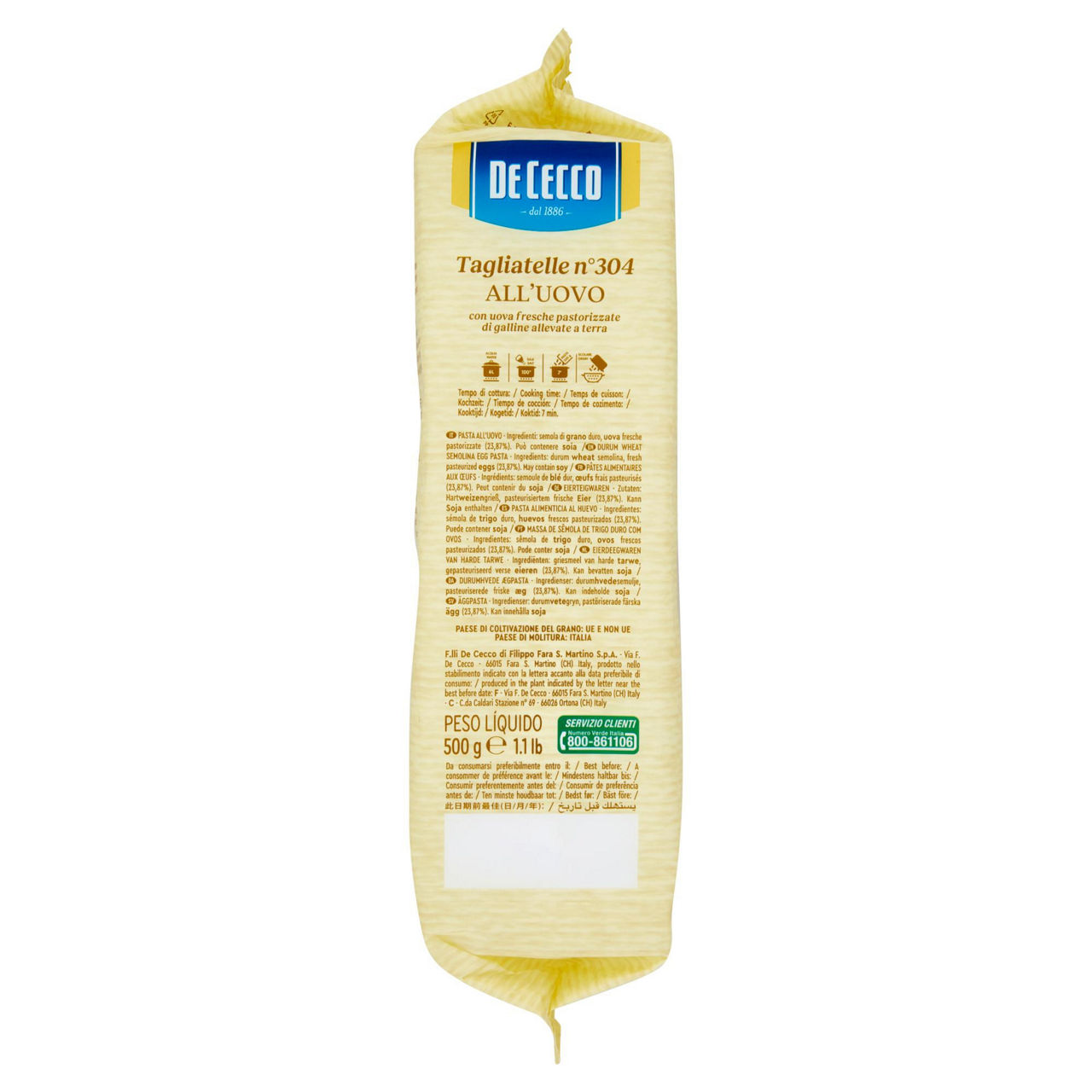 Tagliatelle n. 304 pasta all'uovo 500 gr - Immagine 51