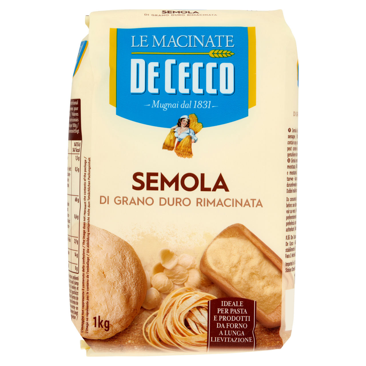 Farina di semola di grano duro rimacinata 1 kg - Immagine 01