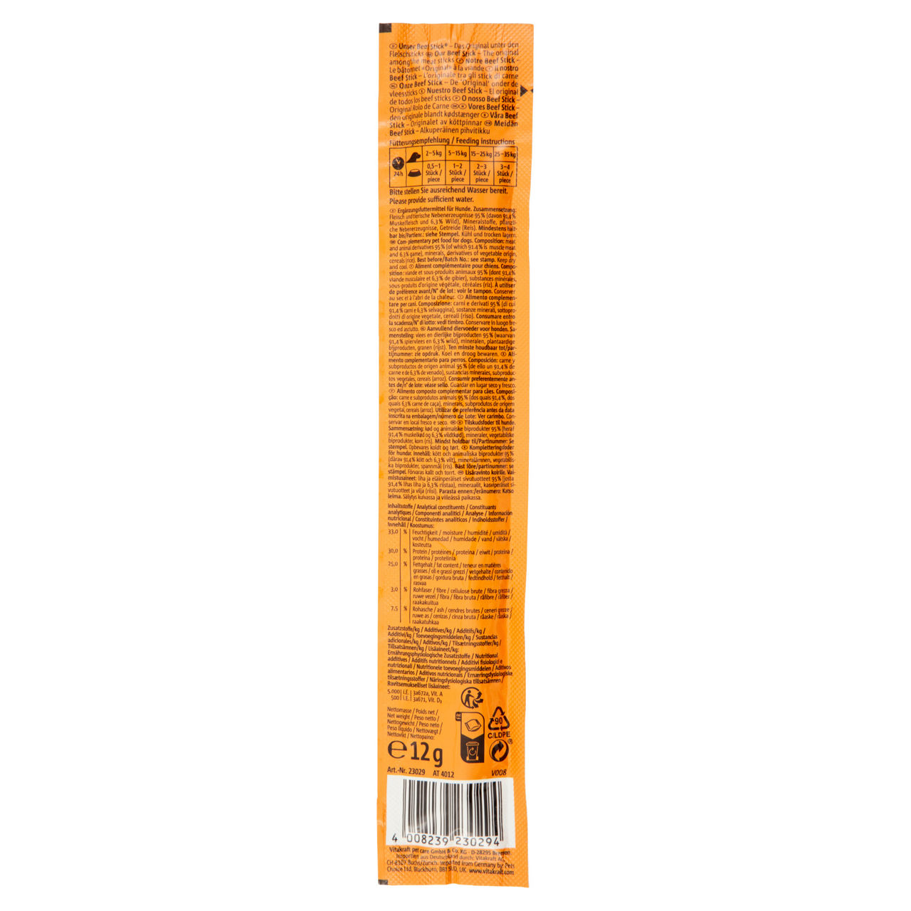Snack in stick per cani selvaggina 12 gr - Immagine 41