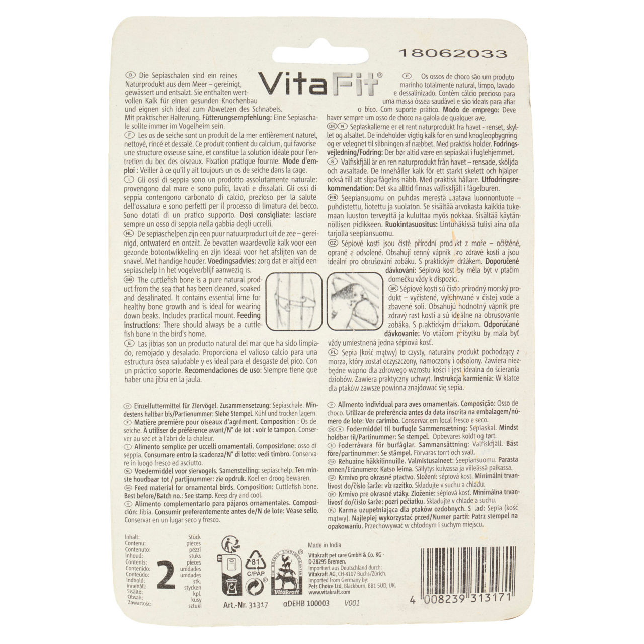 Osso di seppia natura vitakraft pz. 2 - Immagine 11