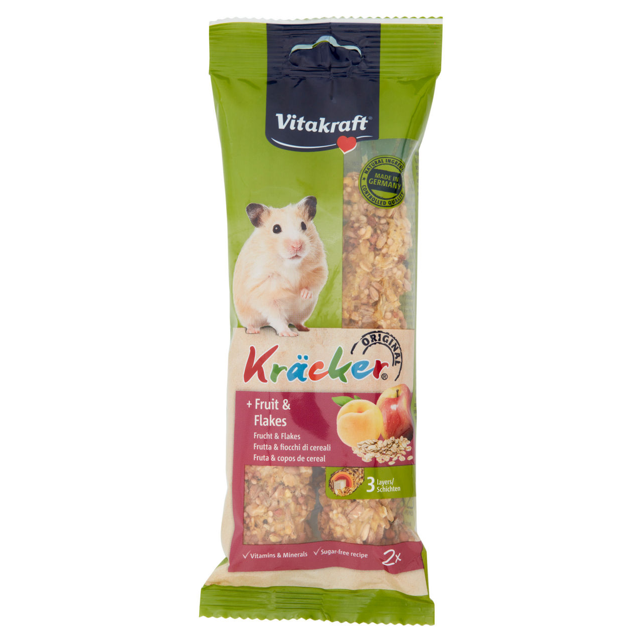 Kracker per roditori alla frutta vitakraf busta gr. 112 - Immagine 01