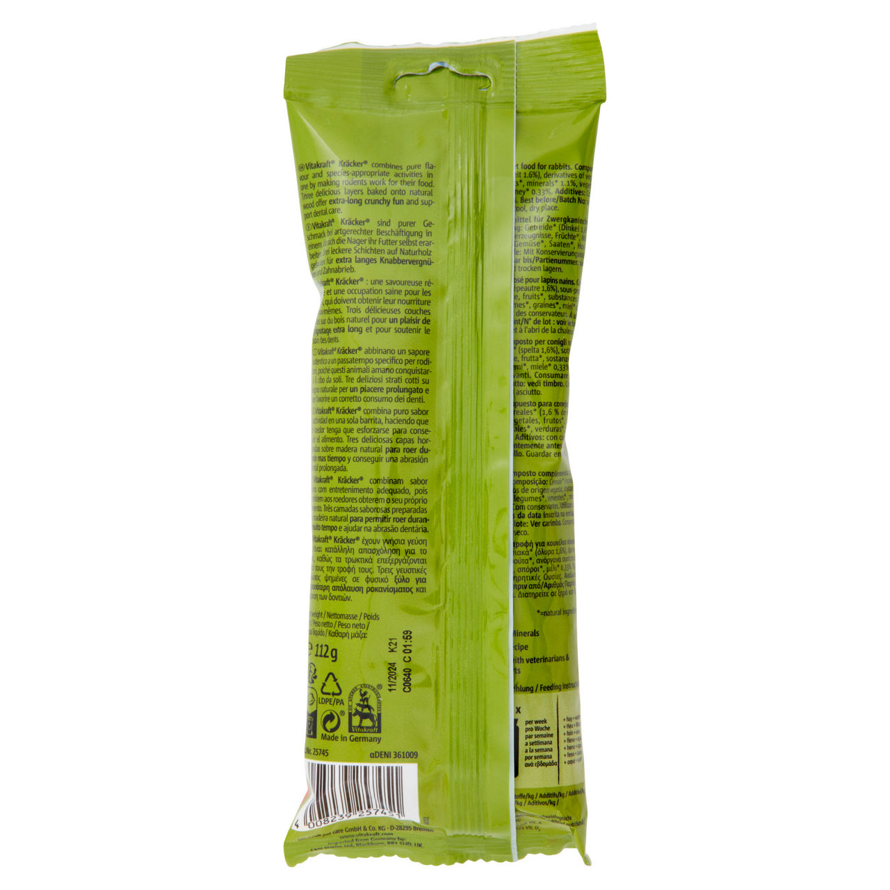 Alimenti roditori kracker per conigli vitakraft al miele x2 busta gr.112 - Immagine 11