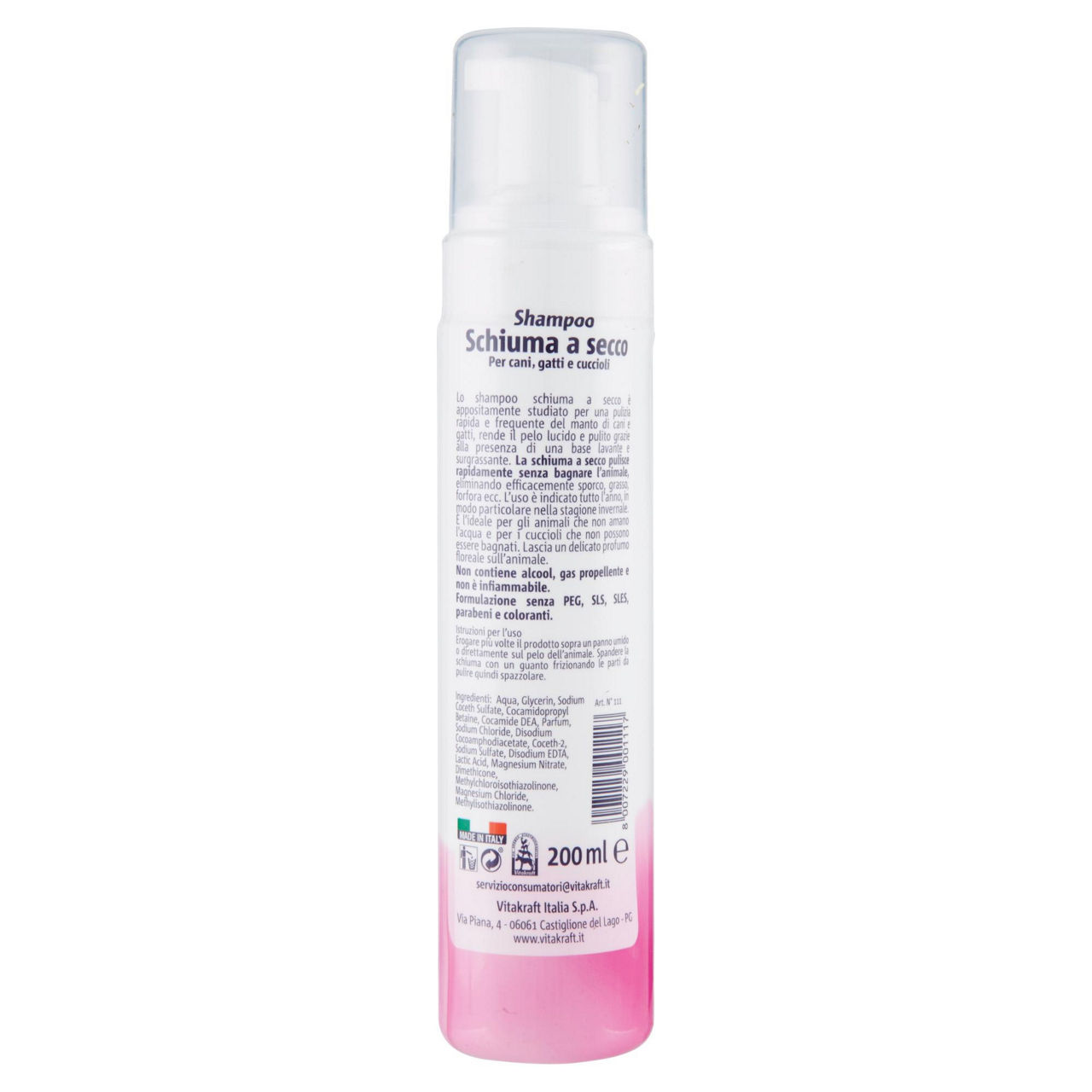 Shampoo a secco per cani gatti e cuccioli 200 ml - Immagine 41
