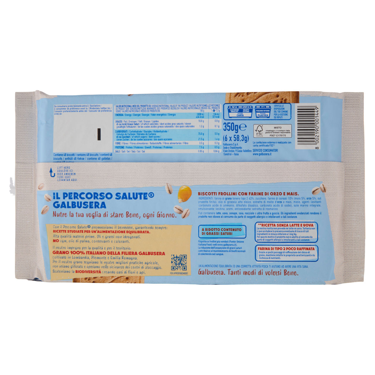 Biscotti con orzo e mais i leggeri 6 pz x 58,3 gr - Immagine 31