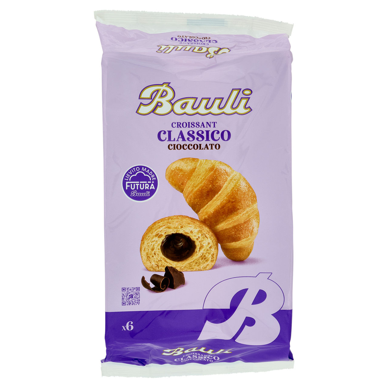 Croissant i classici al cioccolato 6 pz x 50 gr