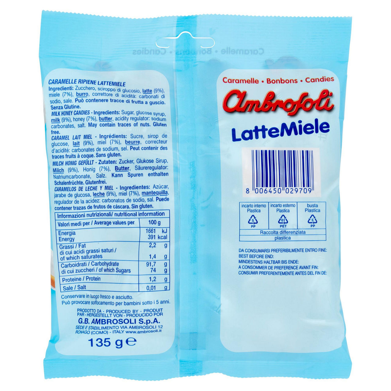 Caramelle ripiene latte e miele 135 gr - Immagine 41