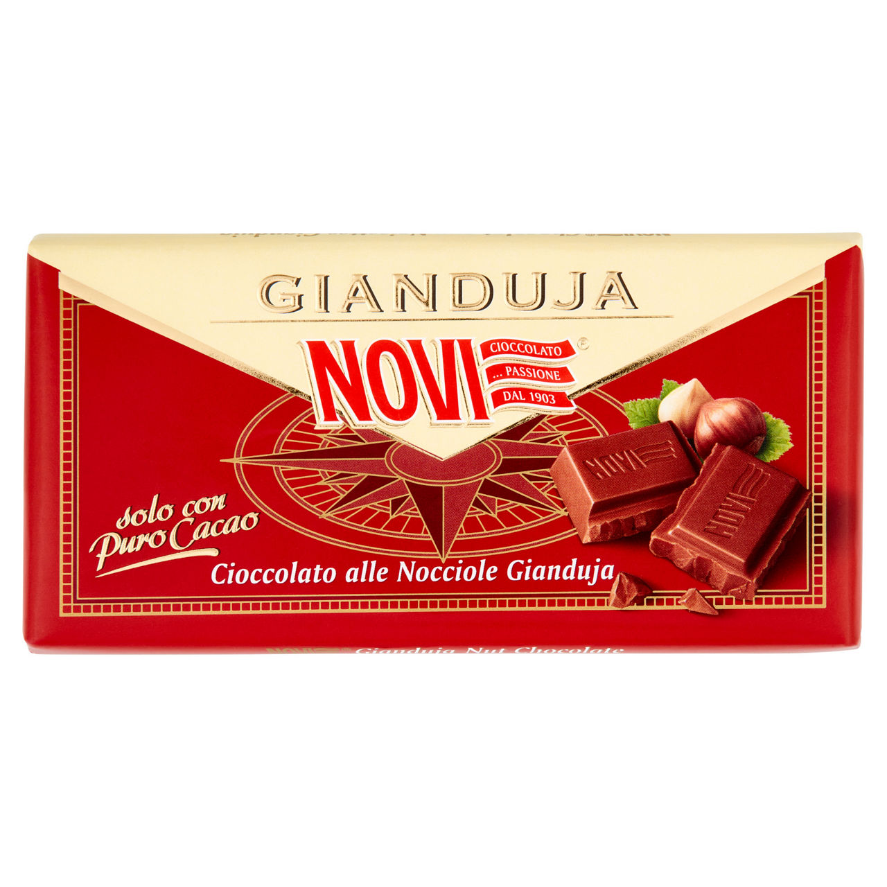 Tavoletta di cioccolato alle nocciole gianduja 100 gr - Immagine 01