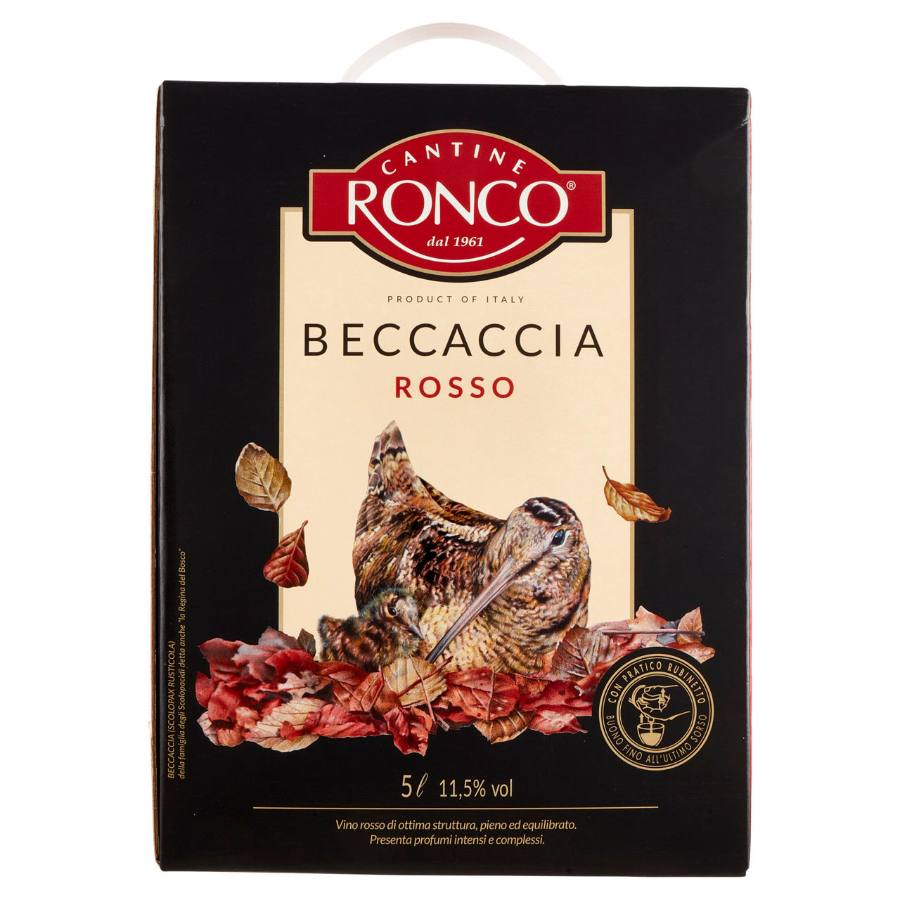Vino rosso Beccaccia bag in box 5 lt - Immagine 11