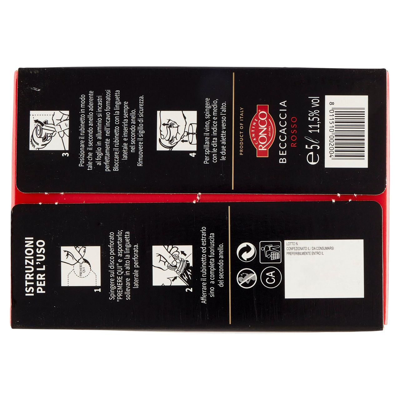 Vino rosso Beccaccia bag in box 5 lt - Immagine 21