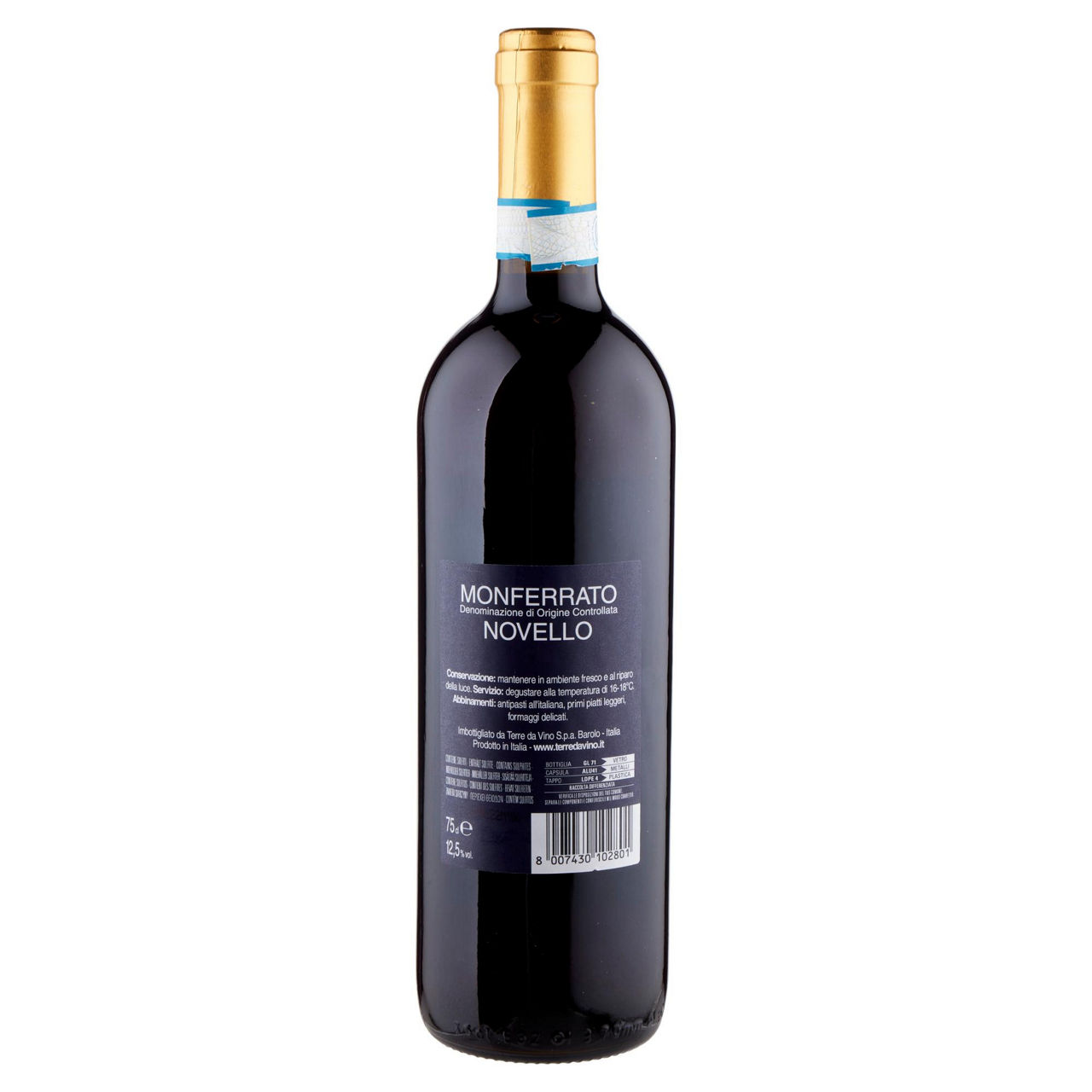 Vino rosso novello Monferrato DOC 750 ml - 5