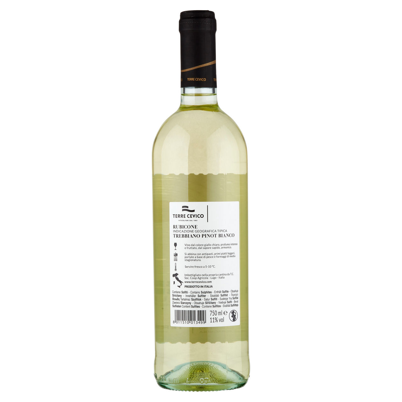Vino bianco Trebbiano Pinot Bianco Rubicone IGT 750 ml - Immagine 11