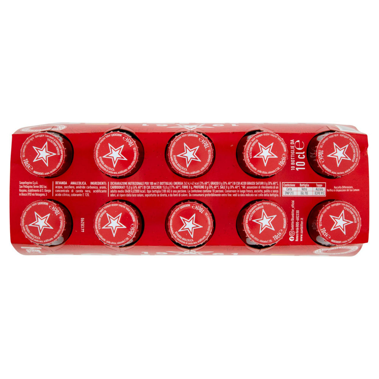 Aperitivo analcolico rosso san pellegrino 10 pz x 100 ml - Immagine 51