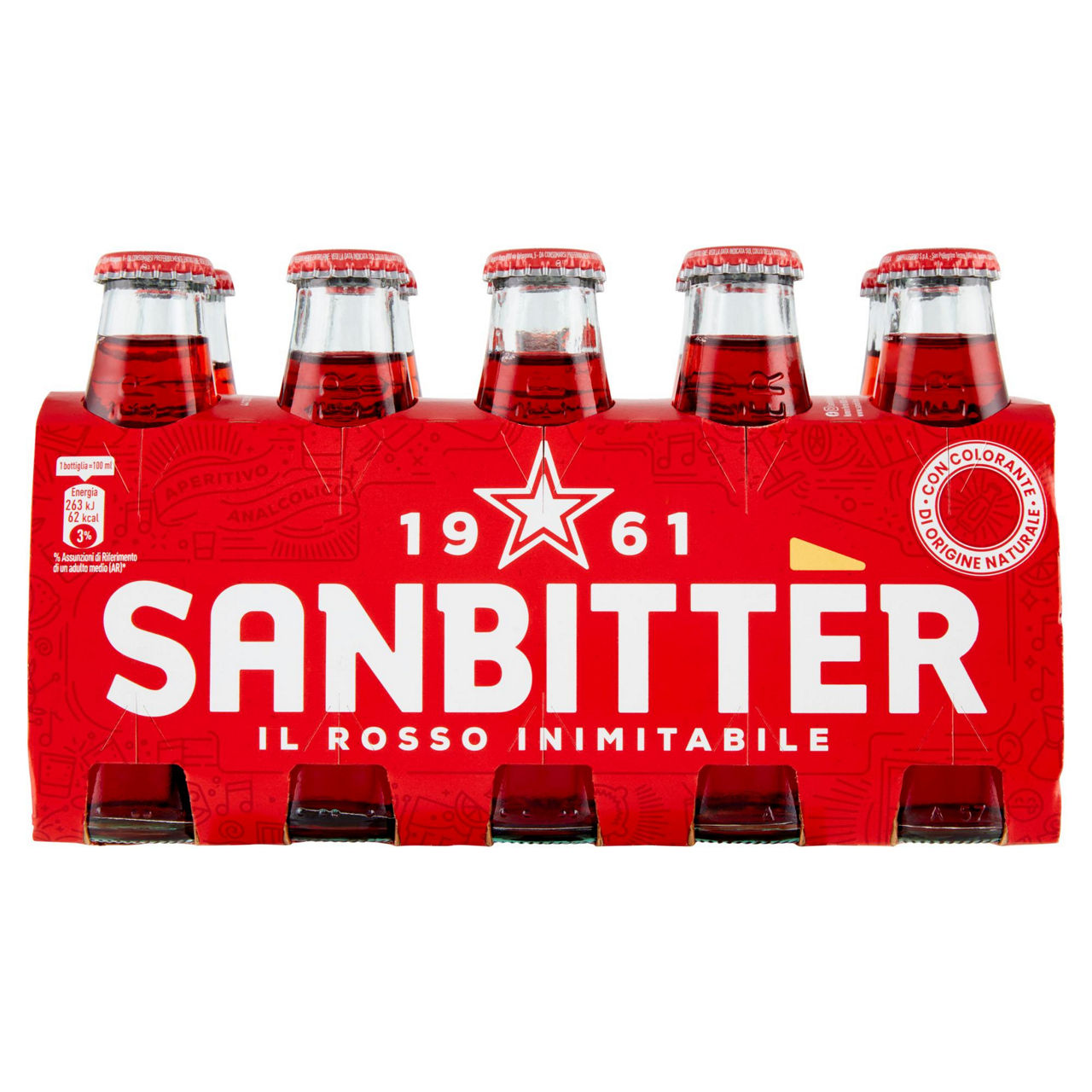 Aperitivo analcolico rosso san pellegrino 10 pz x 100 ml