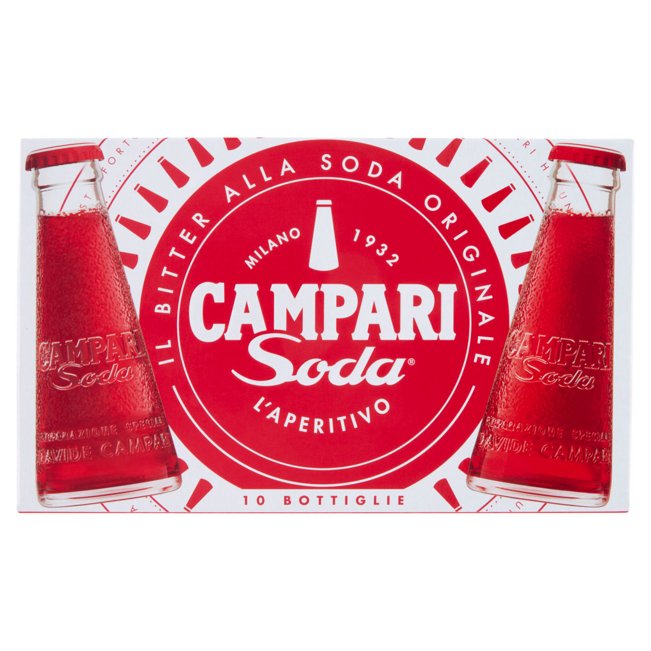 Aperitivo alcolico campari soda 10 gradi scatola ml 98 x 10 - Immagine 01