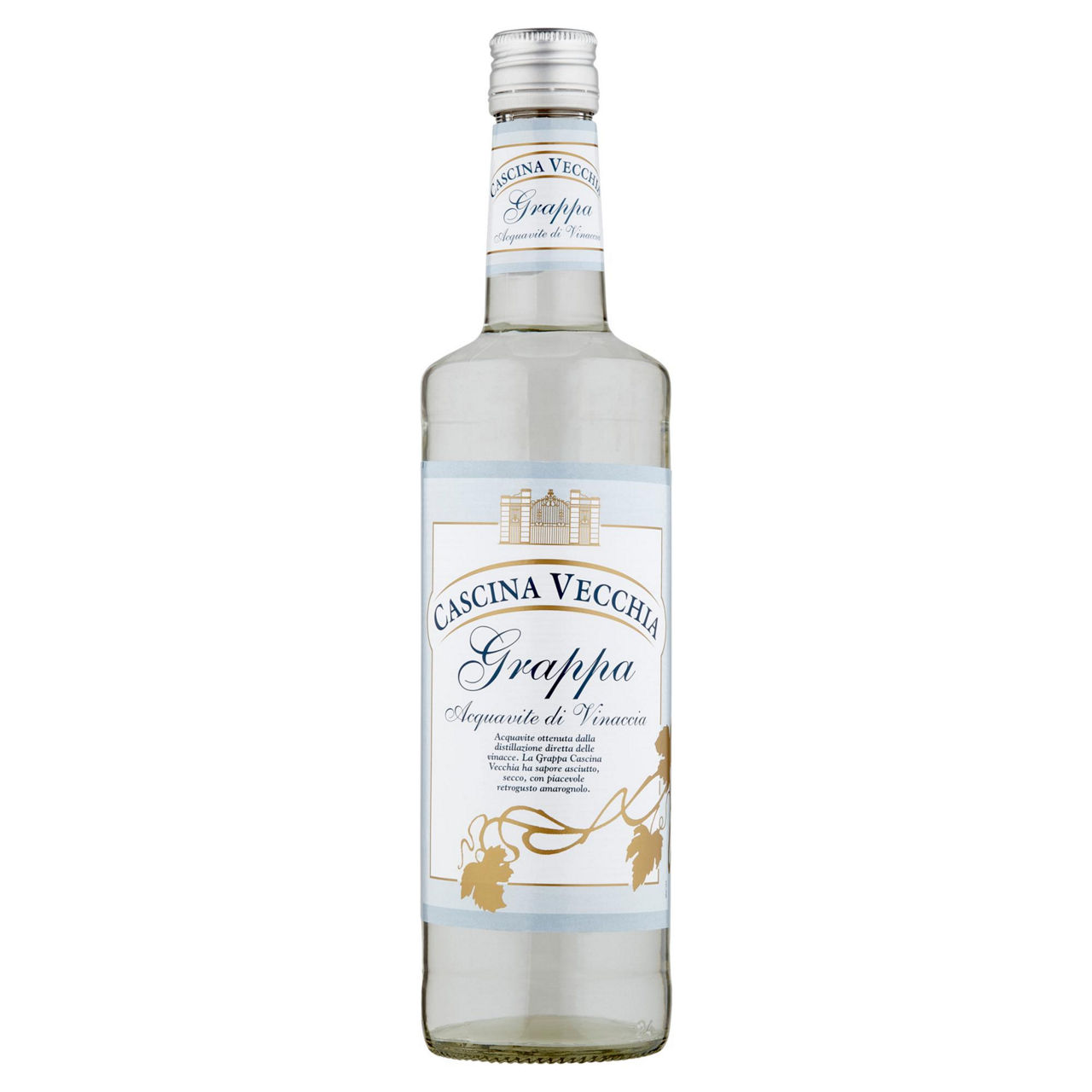 Grappa cascina vecchia 38 gradi bottiglia ml 700 - Immagine 01
