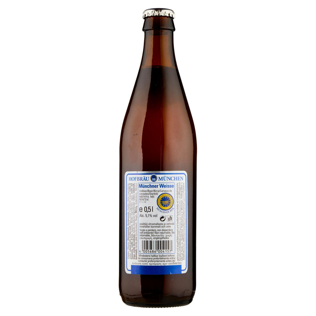 Birra hb hofbrauhaus munchen weizen 5.1 gradi bottiglia ml 500 - Immagine 31