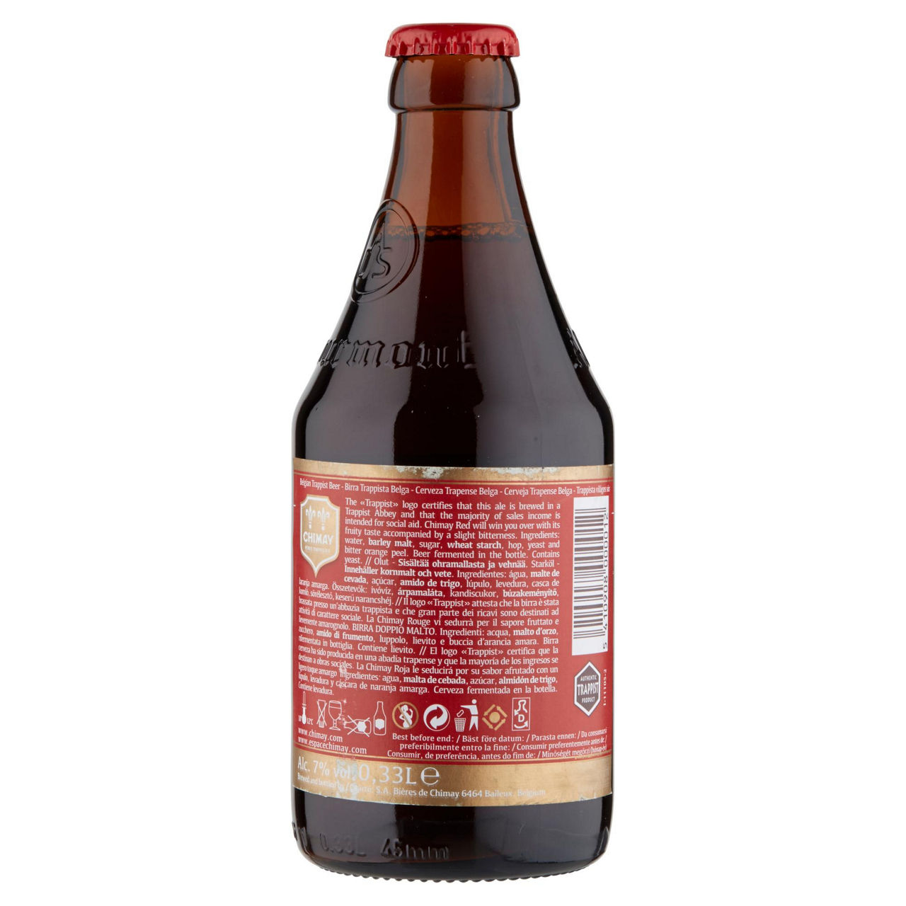 BIRRA CHIMAY TAPPO ROSSO 7 GRADI BOTTIGLIA ML 330 - Immagine 31