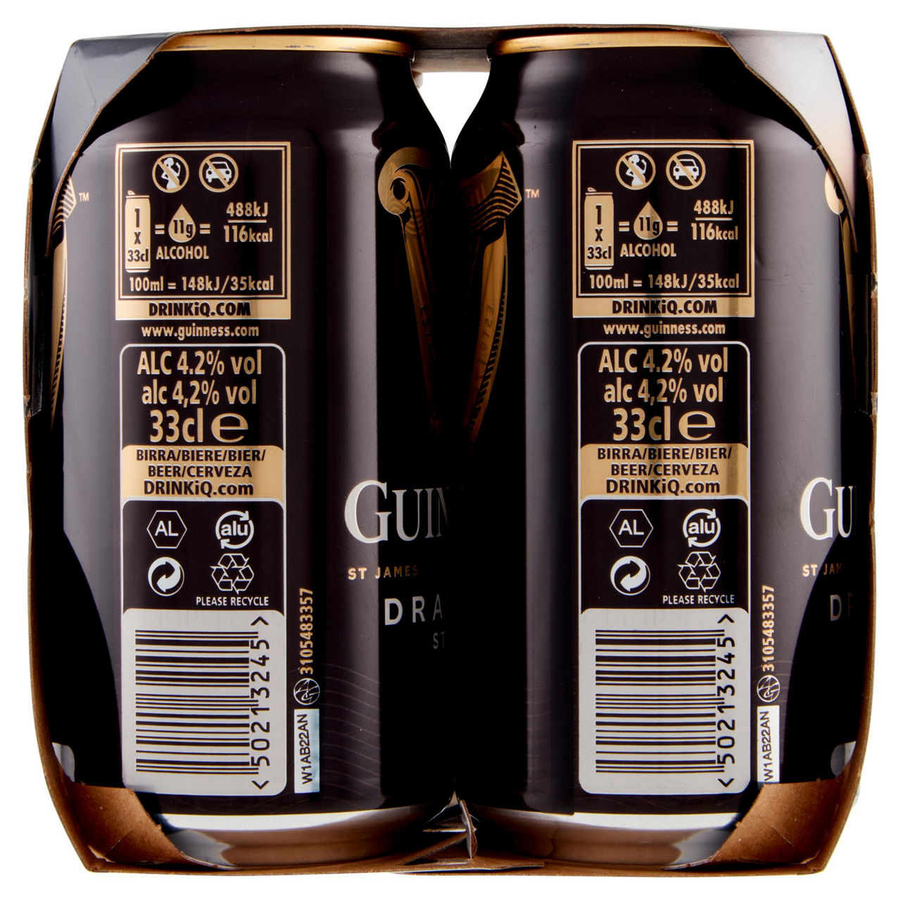 Birra guinness draught 4,2 gradi  lattina ml. 330x4 - Immagine 51