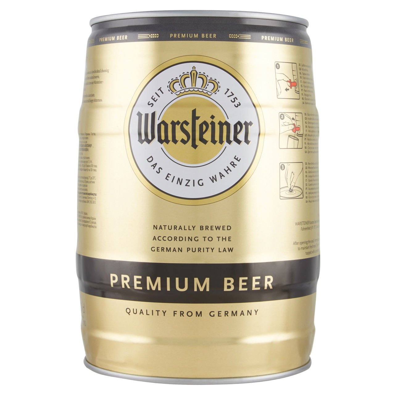 Birra warsteiner  gradi 4,8 fustino  lt.5 - Immagine 01