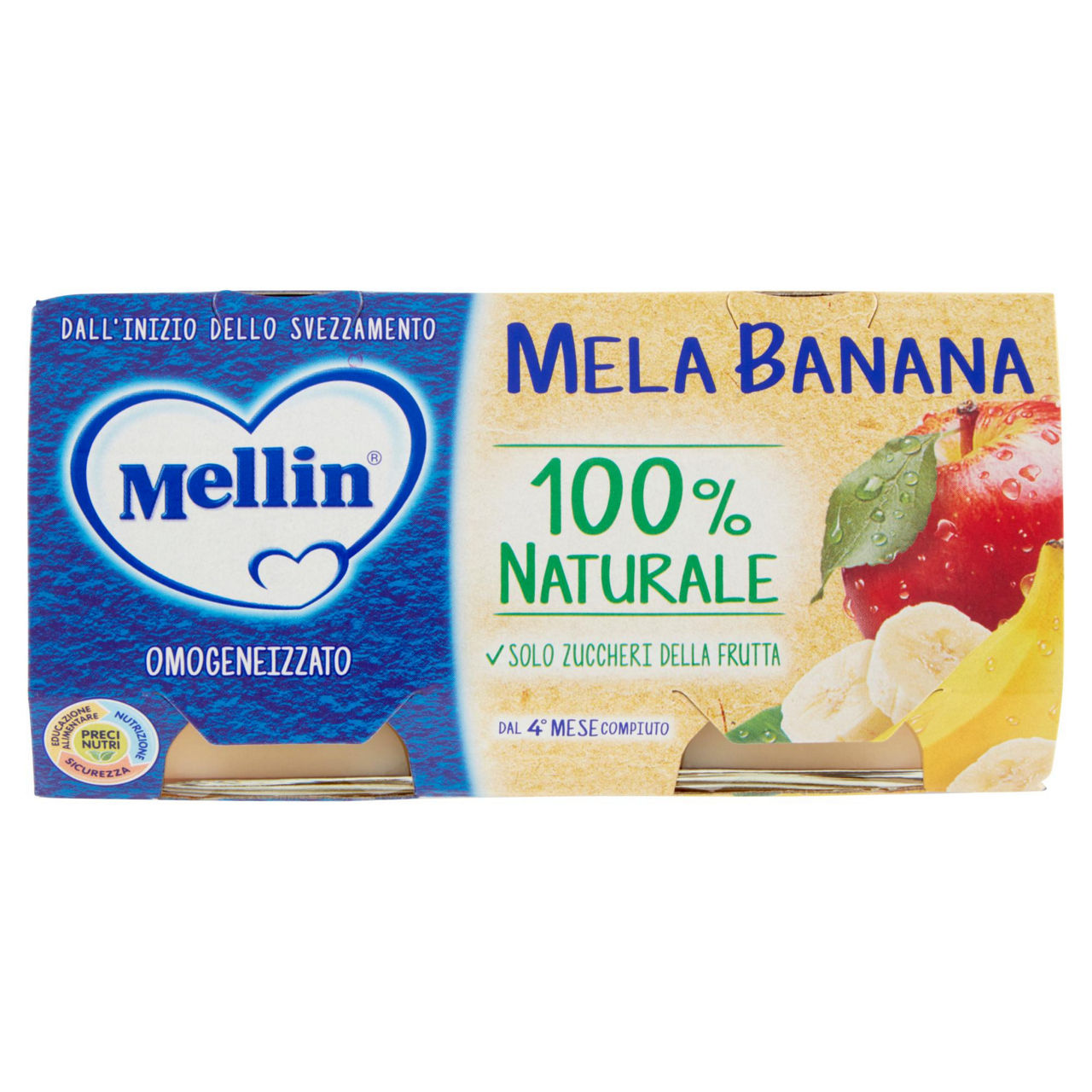 Omogeneizzato di mela e banana 2 pz x 100 gr