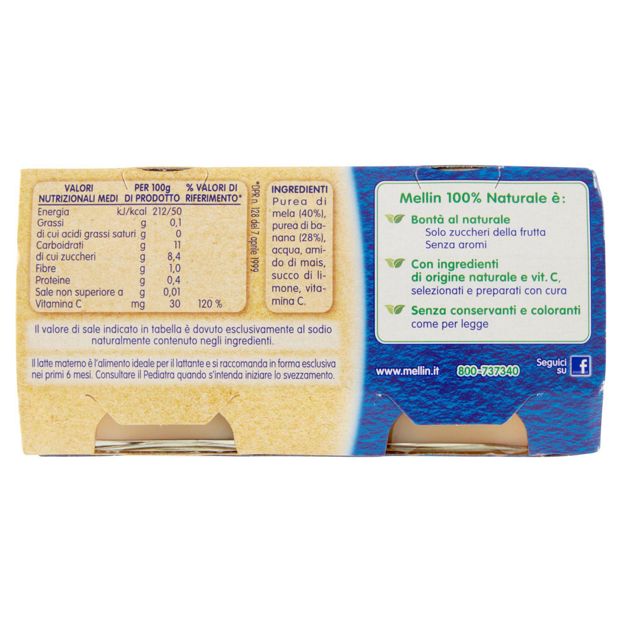 Omogeneizzato di mela e banana 2 pz x 100 gr - Immagine 21